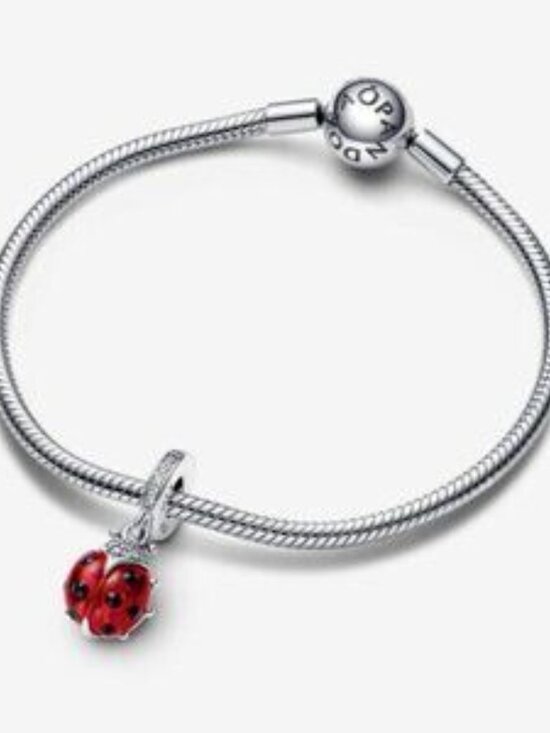 Pandora Red Ladybird Dangle Charm - Picture 4 of 4